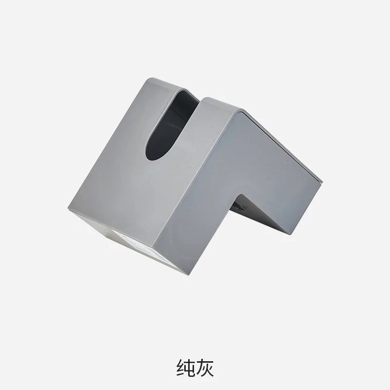 Japanese creative ins air-pumped paper box net red high appearance level L-shaped tissue box living room simple Kleenex box Quake grey
