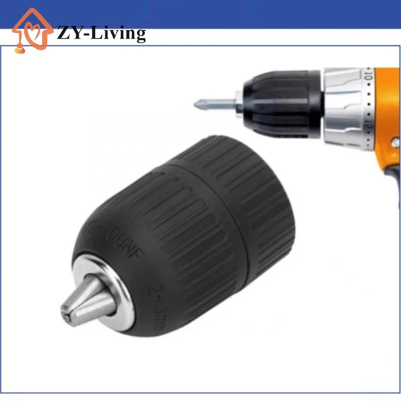 1Pcs Keyless Drill Chuck 0.8-10mm 3/8-24UNF Hex Shank SDS Plus Square Quick Grip Adapter For Drill Bit Screwdriver Tap Socket Quake