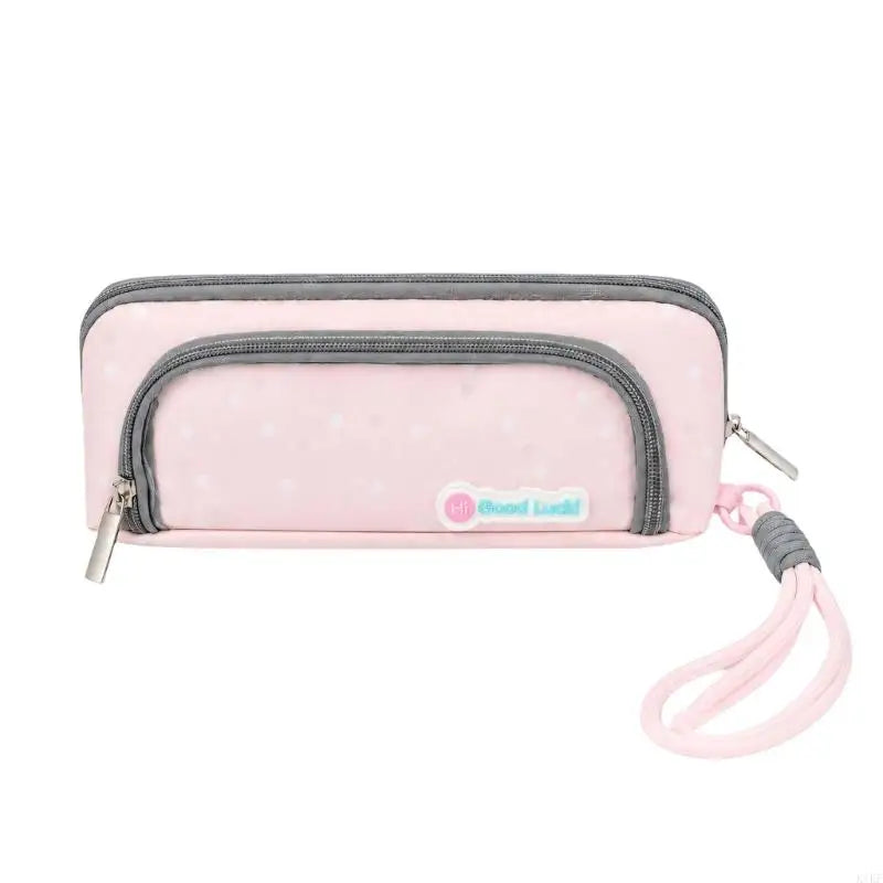 Large Capacity Pencil Case with Divided Storage Compartment for Pencils, Erasers, Drawing Tools, and Writing Supplies K1KF Quake Pink CN