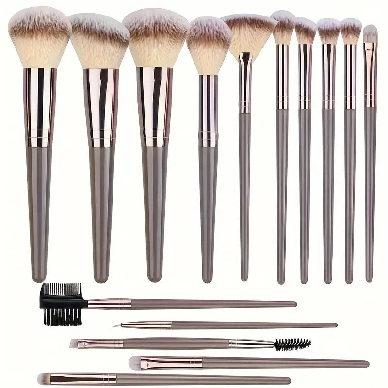 Professional 3-20PCS Makeup Brushes Set Eyeshadow Foundation Concealer Blending Blush Brush Kabuki Soft Make Up Beauty Tool Quake 15PCS-ZD-BN