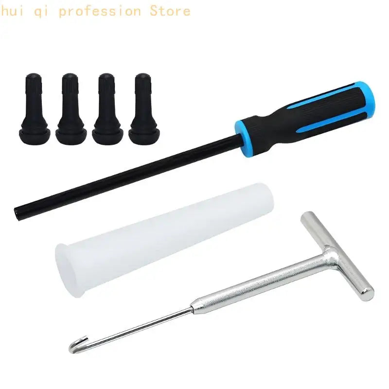 Manual Tire Valves Stem Repair Set with Metal Puller Gear for Garage Service H8WE Quake H. CN