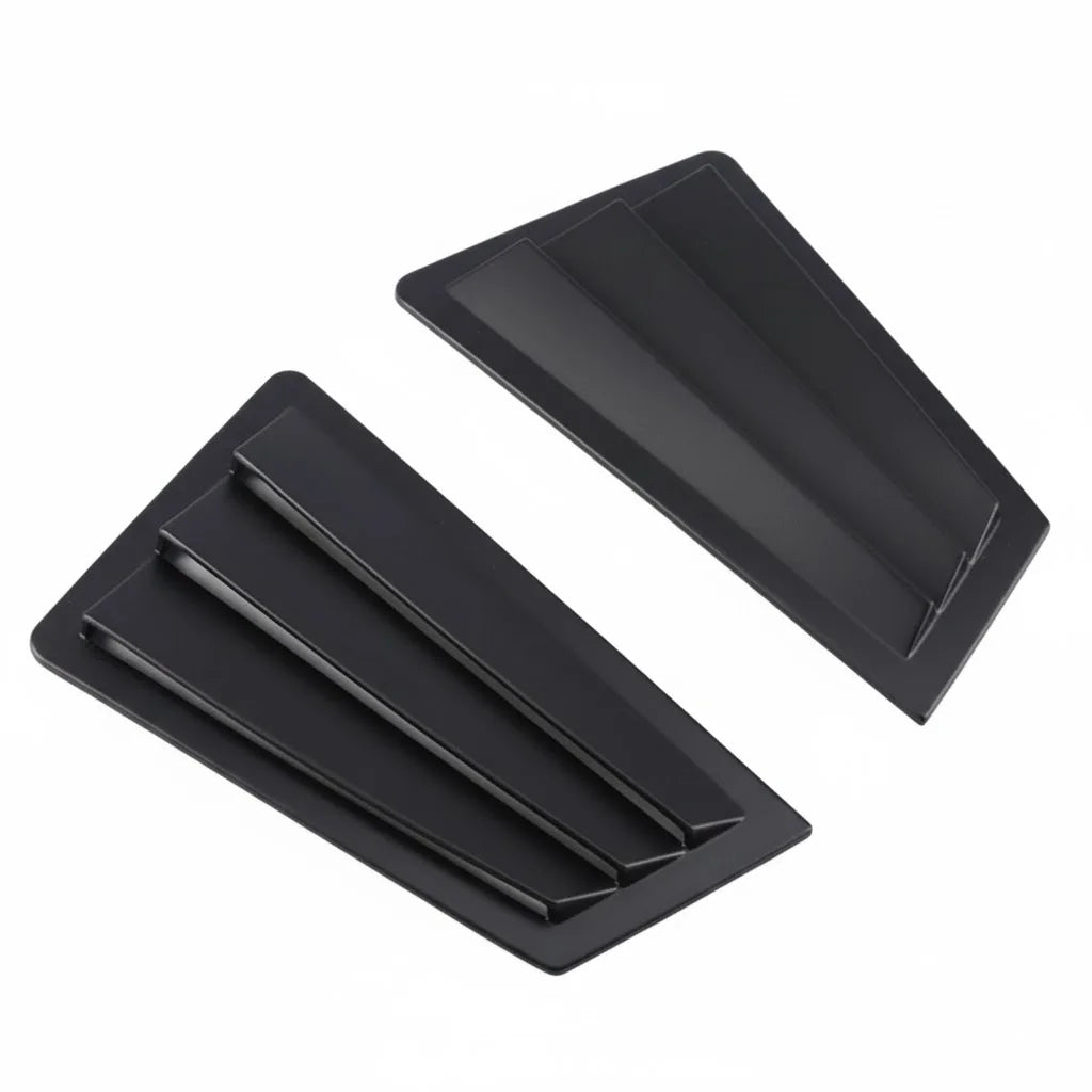 For Mazda 3 Sedan 2003-2008 Car Rear Louver Window Side Shutter Cover Trim Sticker Vent Scoop ABS Carbon Fiber Style Gloss Black Quake Matte Black
