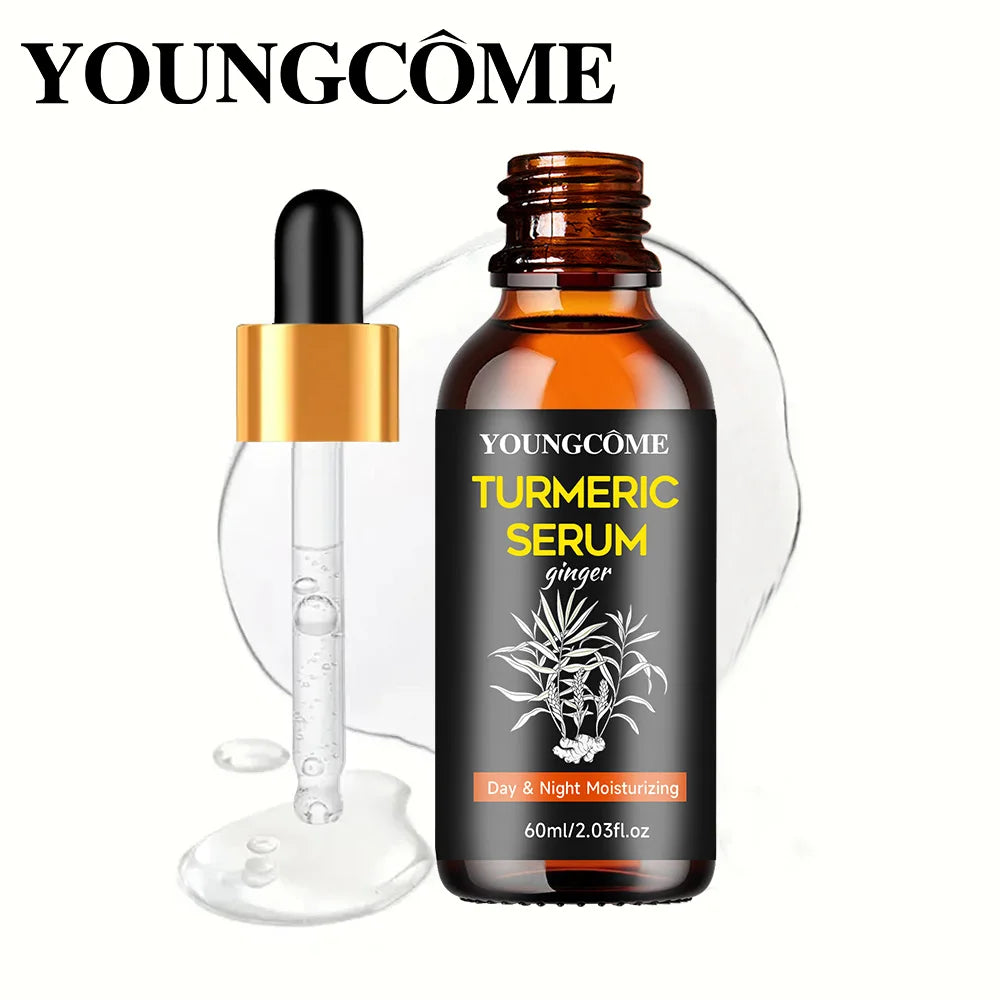 Turmeric Freckle Wrinkle Remover Face Serum Lifting Firm Fade Fine Lines Anti-aging Essence Whitening Brighten Nourish Skin Care Quake 60ml
