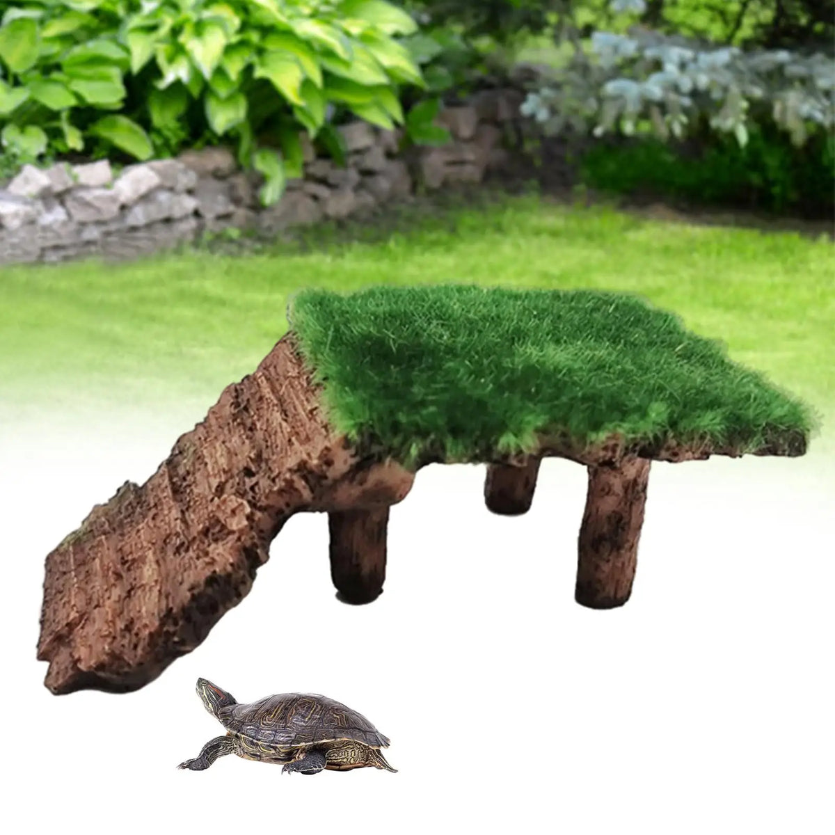 Poly-resin Turtle Reptile Climbing Ladder Basking Resin Climbing Ladder Design Multifunctional for Quake 11x65x4cmB