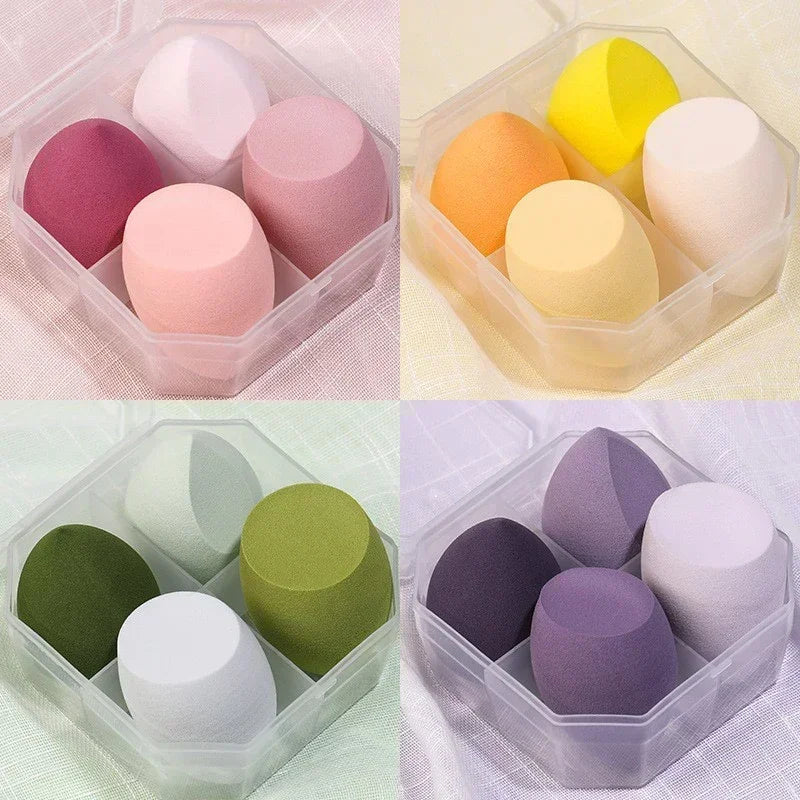 4Pcs Make Up Accessories Beauty Egg Cosmetic Puff Powder Foundation Sponges Puff Women Beauty Tools Makeup Sponge Blender Quake