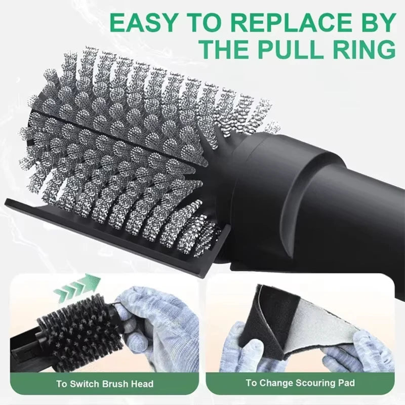 Electric BBQ Cleaner Brush Wireless Stainless Steel Rotary Grill Brush for Outdoor Grill Steam BBQ Cleaning Brush Accessoires Quake