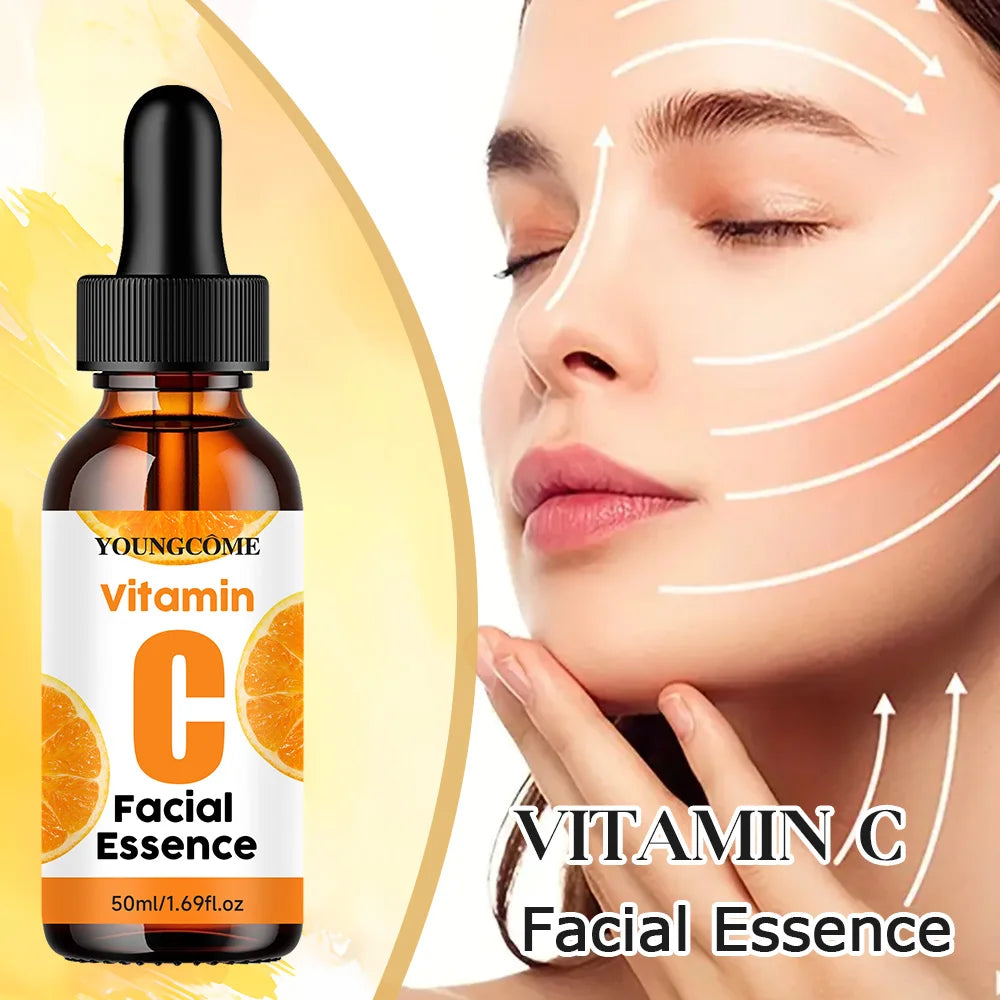 Vitamin C Anti-aging Essence Whitening Brighten Nourish Skin Care Wrinkle Remover Face Serum Lifting Firming Fade Fine Lines Ne Quake