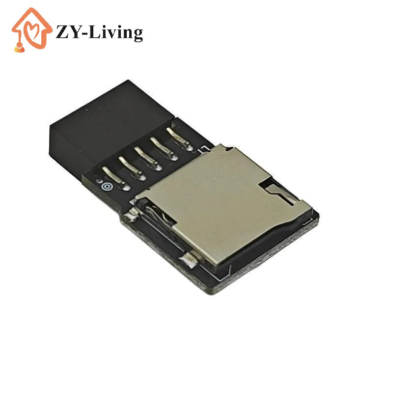 USB2.0 9Pin Header to TF Card Reader Adapter Riser Board for Desktop PC Motherboard Internal Mini Card Reader Converter Quake