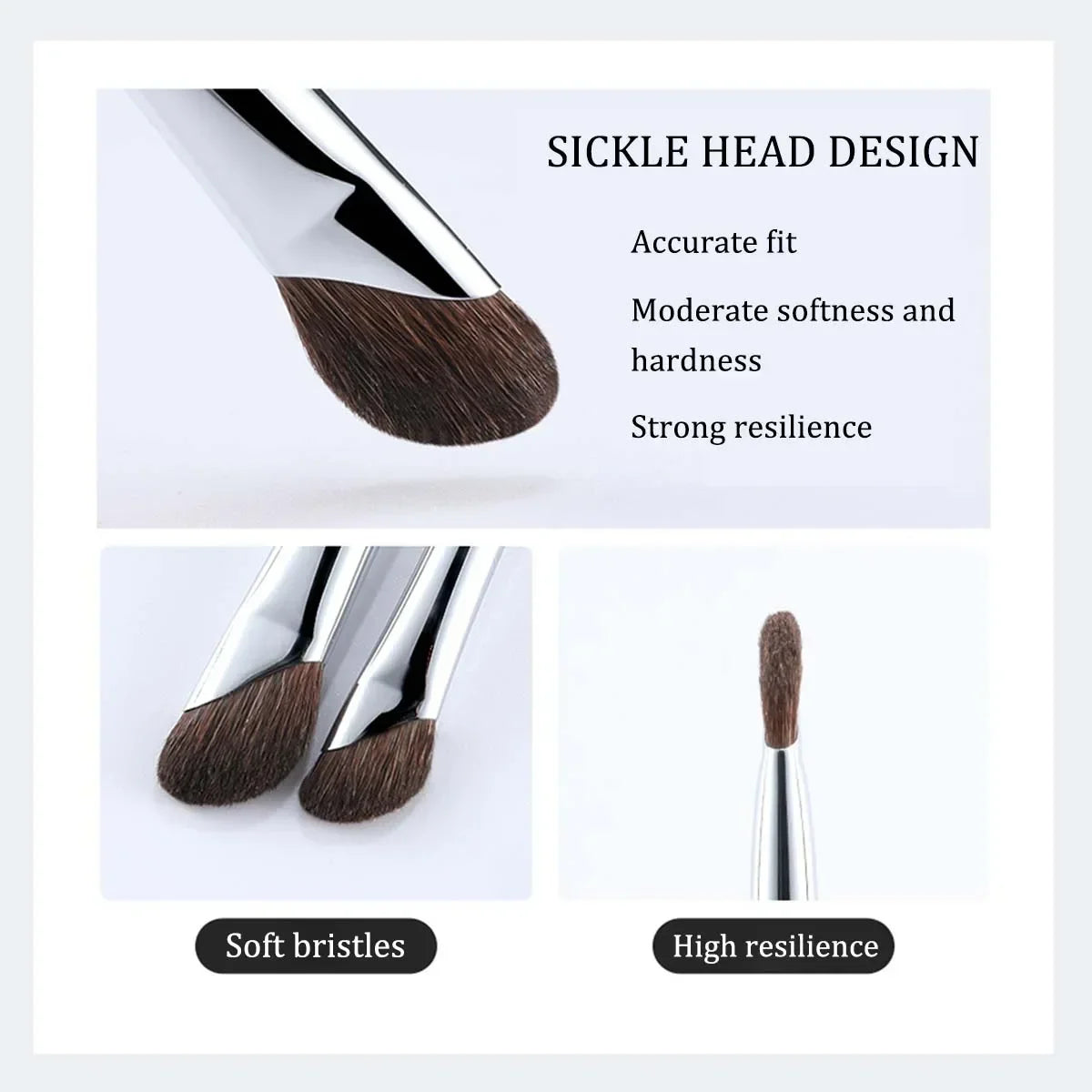 vvocci 3D Facial Contour & Highlight Brush Set – Soft Bristle Nose Shadow & Blush Makeup Brush for Korean Beauty Makeup Quake