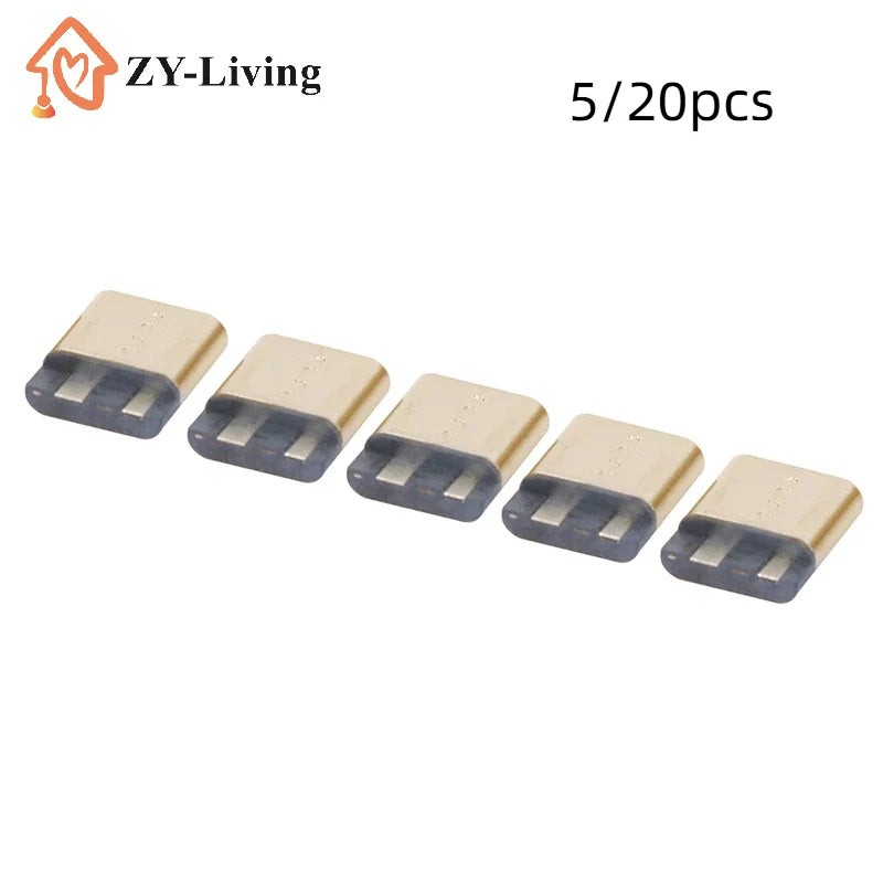 5/20Pcs Type-C 3.1 USB Jack 2Pin Welding Wire Female Connector Straight For Mobile Phone Charging Port Charging Socket Interface Quake