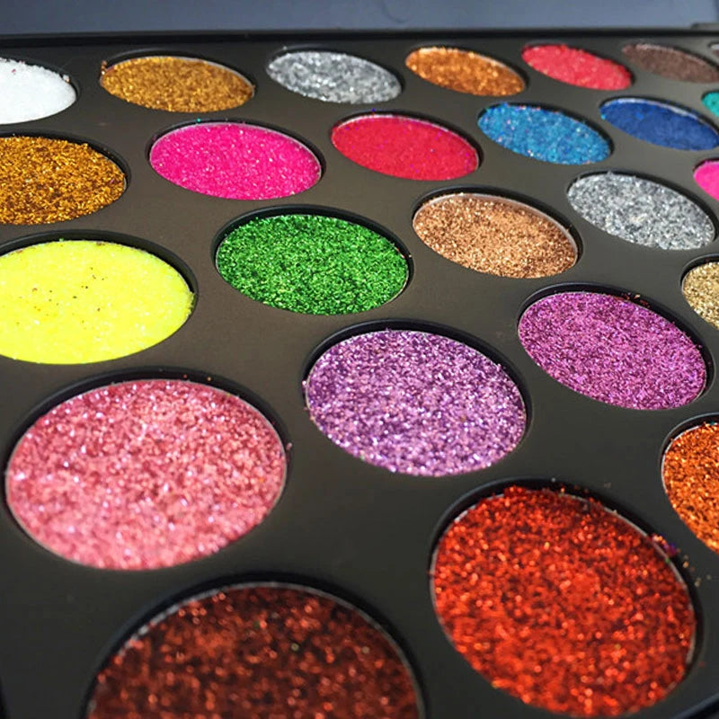 35 Color Glitter Metallic Eyeshadow Palette Shimmer Diamond Sequins Body Face Art Makeup Waterproof Maquillajes Para Mujer Quake