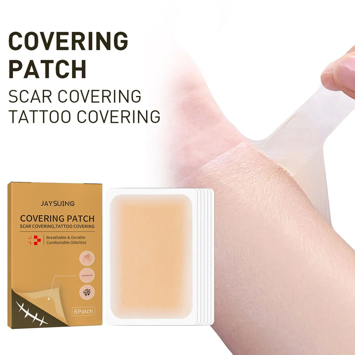 6 patch Waterproof Tattoo Film Concealing Acne Tattoo Up Compression Accessories Flaw Ultra Thin Patch Tattoo Scar Cover Tapes Quake