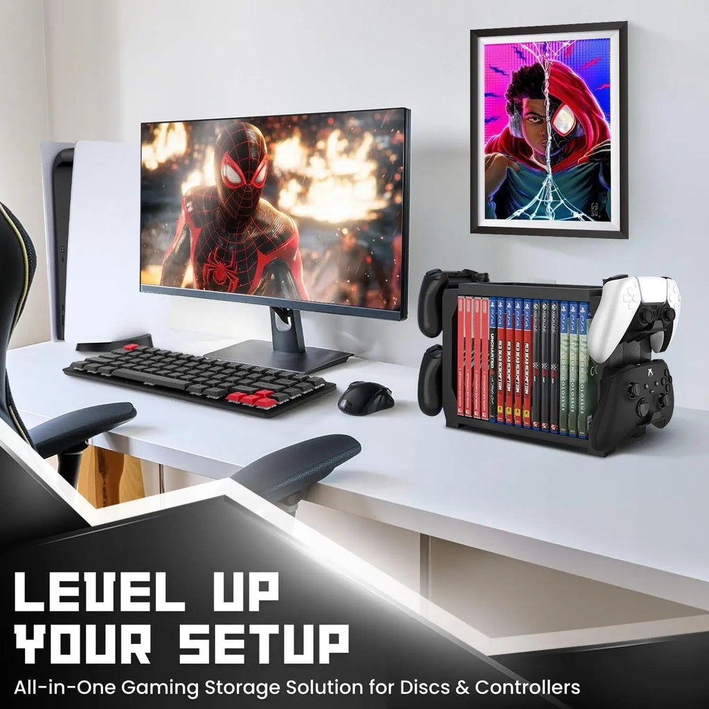 PS5 multifunctional gaming CD storage medium, headphone holder, stand Quake