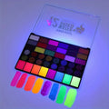 42 Colors UV Neon Face Paint Set Fluorescent Glitter Art Makeup Water Soluble Body Painting for Festivals Halloween Quake 42 COLORS