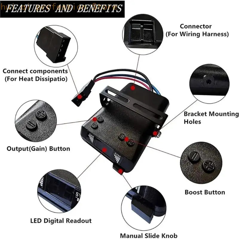 Axles Adaptive Trailer Brake Controller Shockproof Plastic Housing Intelligent Response Technology Simplified User H8WE Quake