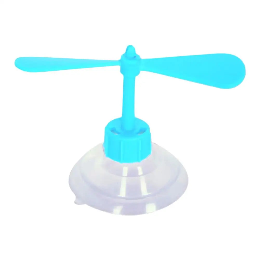 Creative Motorcycle Helmet Suction Cup Propeller Rotatable Windmill Decor Safety Helmet Headwear Accessories Quake Sky Blue