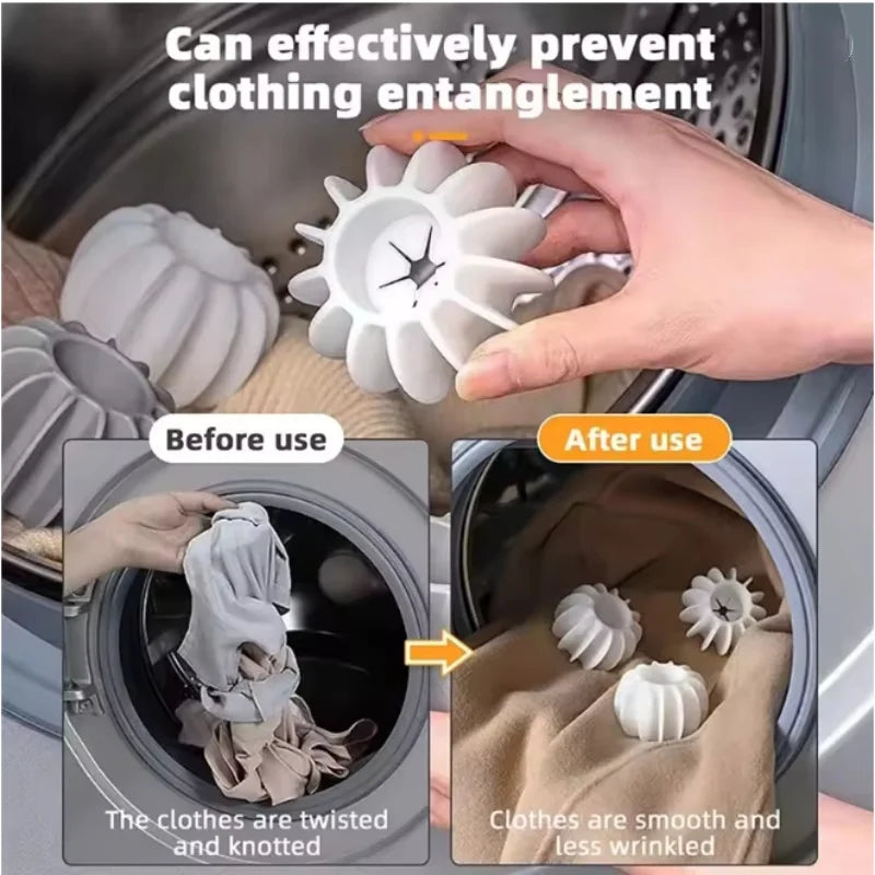 Silicone Laundry Ball Reusable Clothes Hair Cleaning Tool Pet Hair Remover Washing Machine Cat Hair Catcher Laundry Ball Quake