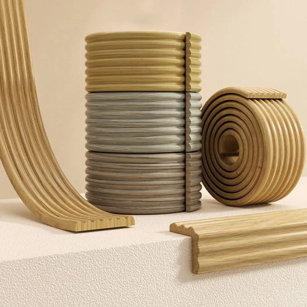 High Quality Thickened Wall Baseboard Anti-collision Self Adhesive Molding Trim 3D Soft Decoration Strips Bedroom Quake