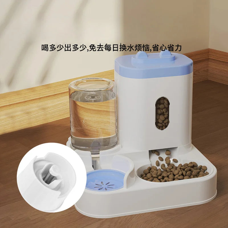 Cat Water Dispenser, Cat Food Automatic Feeder, Integrated Water Dispenser, Cat Drinking Water Flow Circulating Water Dispenser Quake
