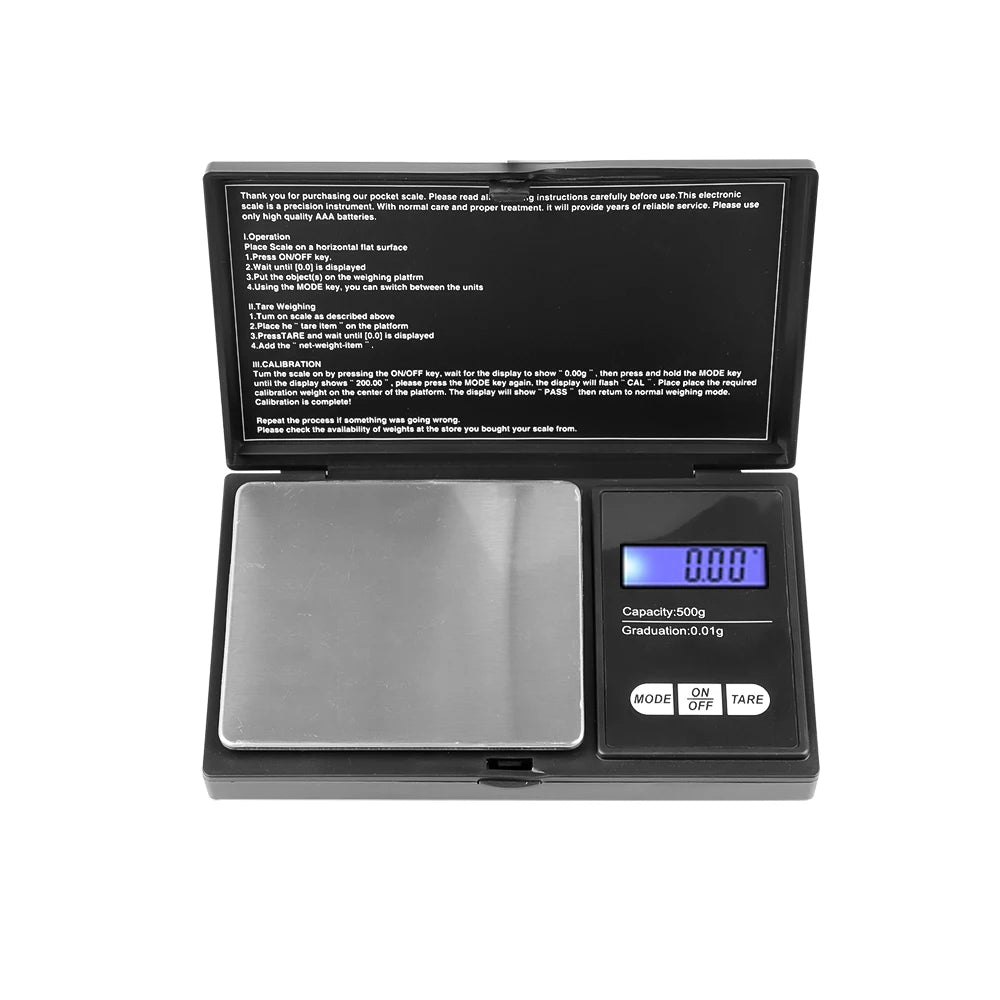 Mini Electronic Scale Pocket Digital Scale for Gold Sterling Silver Jewelry Scale Precision Scale 200/500gX0.01g/1kgX0.1g Quake