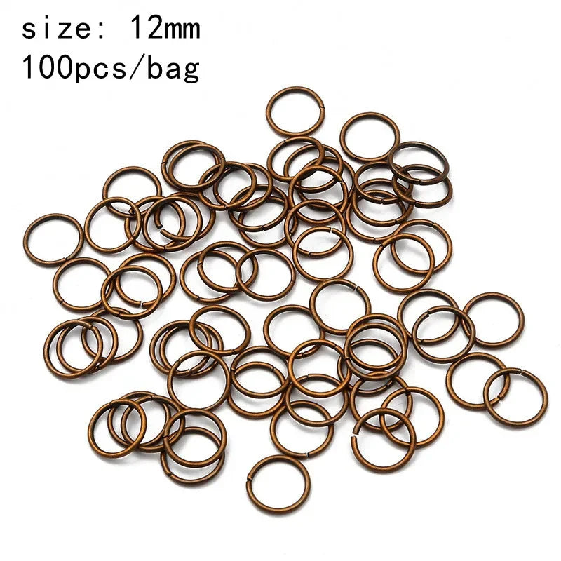 5-100pcs Sliver Gold Hair Rings Hair Braids Dreadlock Beads Charms African Braids Cuffs Hair Rings Jewelry Clasps Accessories Quake 100pcs 12mm NO.22