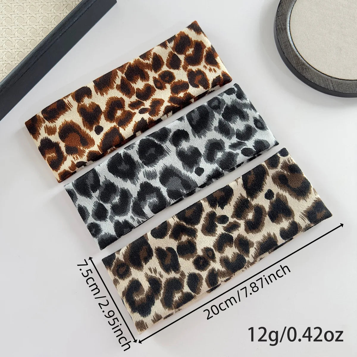 Vintage Leopard Print Headband High Elastici Wide Edge Fashion Headband Sports Yoga Sweat-absorbing Breathable Hair Accessories Quake
