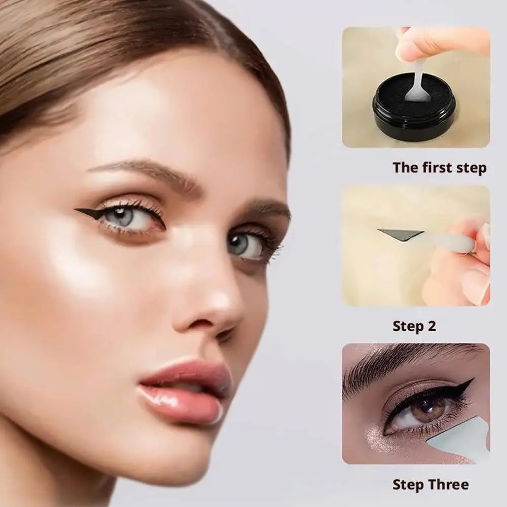 Double Ended Eye Eyeliner Stamps Set Eye Shadow Cosmetic Easy To Color Eye Liner Stamping Stencil Accessories Lash Make Up Tools Quake
