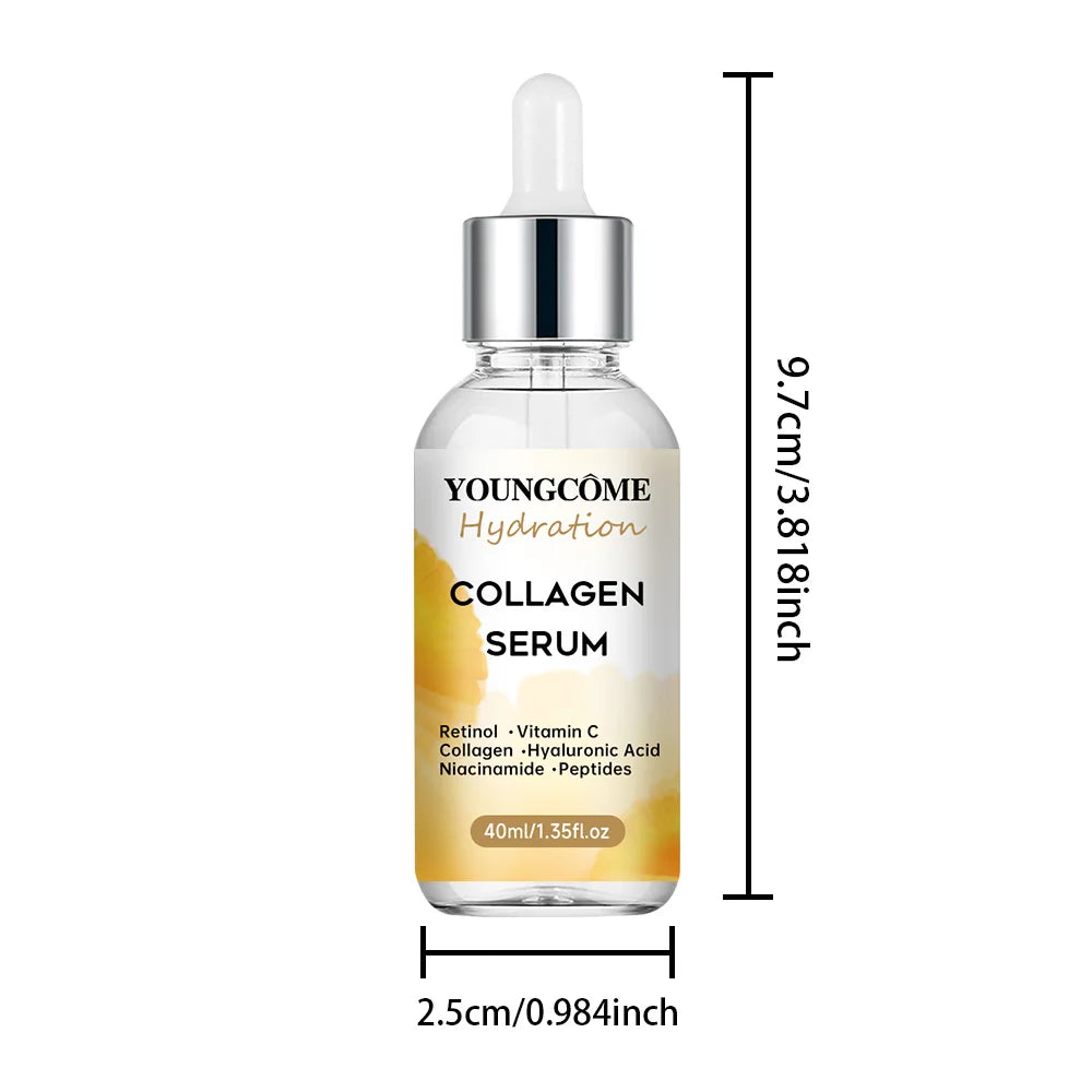 Collagen Face Serum Skincare Facial Essence Liquid Moisturizing Soothing Nourishing Face Serum Pore Shrink Skin Care Korea 2025 Quake 40ML