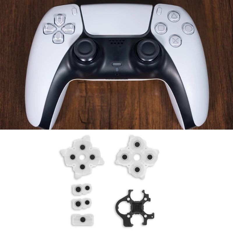 Soft Rubber Silicone Conductive Adhesive Button Pad Keypads Compatible for PS5 Game Controller Repair Replacement Parts K1KF Quake Default Title