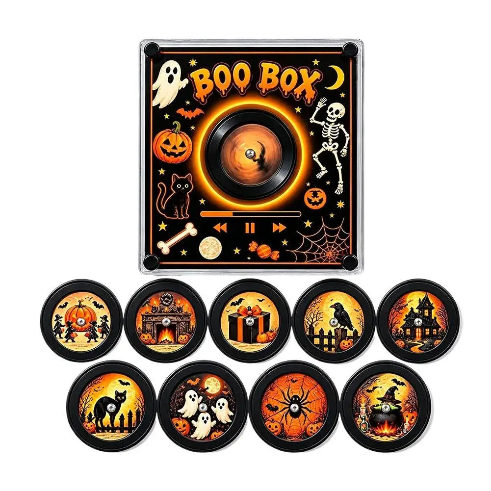 Christmas NFC Magnetic Vinyl Record Player LED Night Light Touch Play Customized Music Acrylic Home Fridge Ornament Quake Halloween