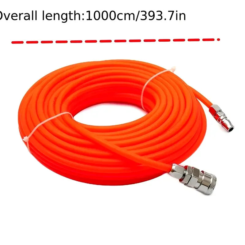 PE (Polyethylene) Air Compressor Hose with Quick Connect Couplings, Universal Thread Standard for Europe and America, Quake 20m 1pcs