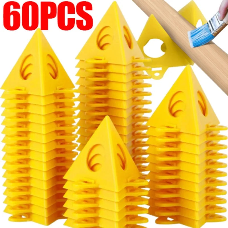 60/10PCS Mini Cone Paint Pyramid Stands Triangle Support Frame Woodworking Tripod Spray Painting Brackets Block Auxiliary Tools Quake