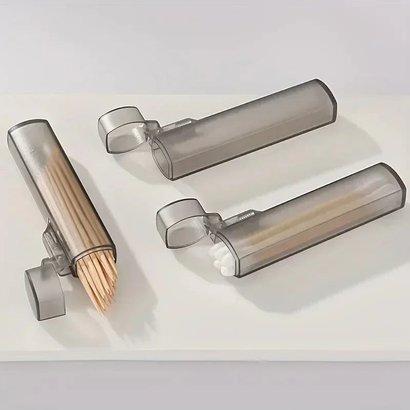 Kitchen, and Restaurant Supplies, Plastic Portable Toothpick Case - Clear Toothpick Holder for Outdoor Travel Quake