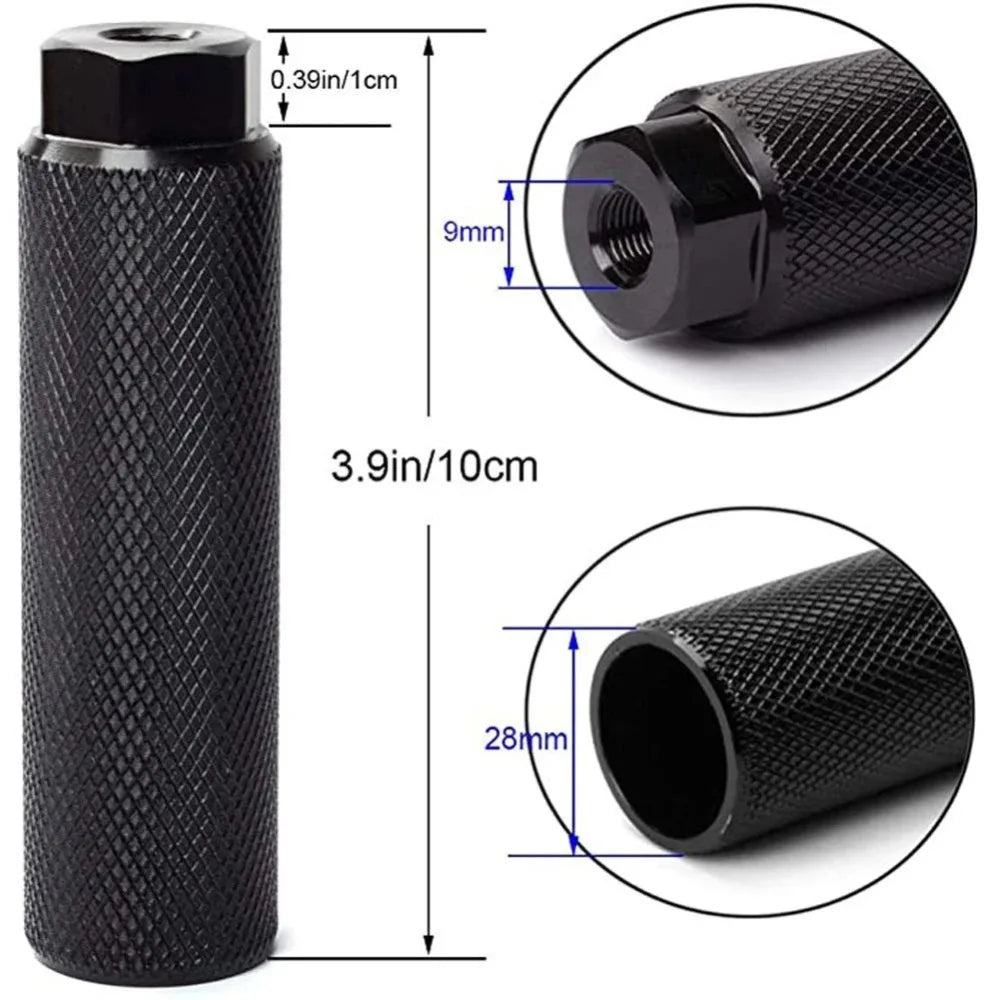 2Pcs Durable Anti-Slip Bike Pegs Aluminum Alloy Lightweight Bicycle Foot Pegs Cycling Parts Bicycle Accessories Fit 3/8 Inch Quake