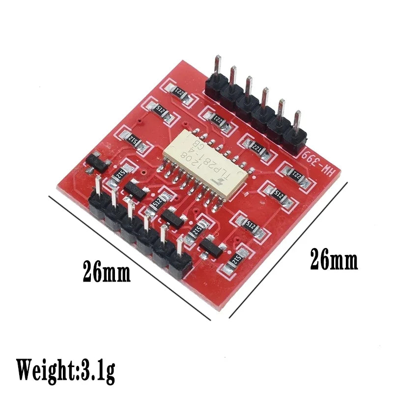 4 Channel Opto-isolator IC Module TLP281 4 Channel For Arduino Expansion Board High And Low Level Optocoupler Isolation Quake