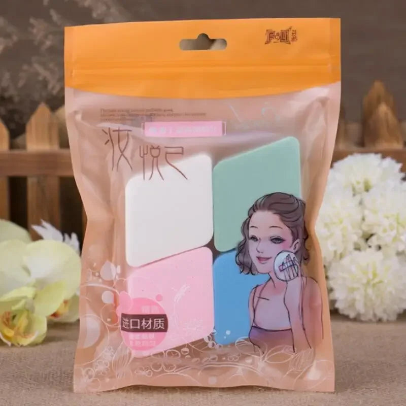 4pcs Diamond Sponge Puff Makeup Base Foundation Sponge Cosmetic Puff Powder Smooth Beauty Makeup Beauty Tool Quake