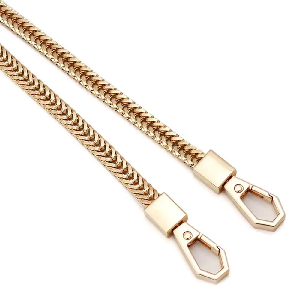 Fashion Metal Bag Chain DIY Bag Strap Purse Replacement Chain Shoulder Bag Straps Small Handbag Belt Handle Chains Accessories Quake gold 40cm