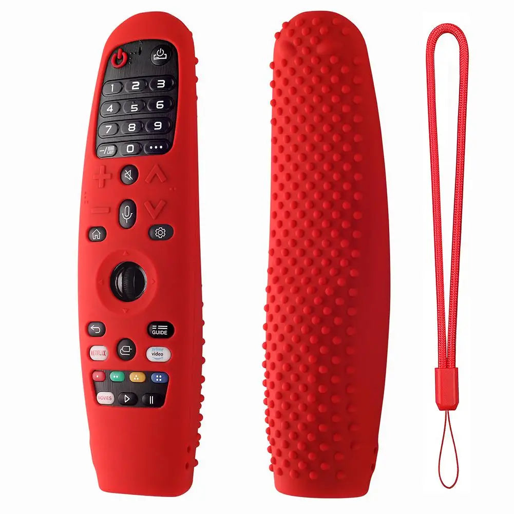 New For LG Smart TV AN-MR650A600 20GA 19BA Remote Control Case Soft Silicone Protective Cover Compatible Replacement Accessories Quake red