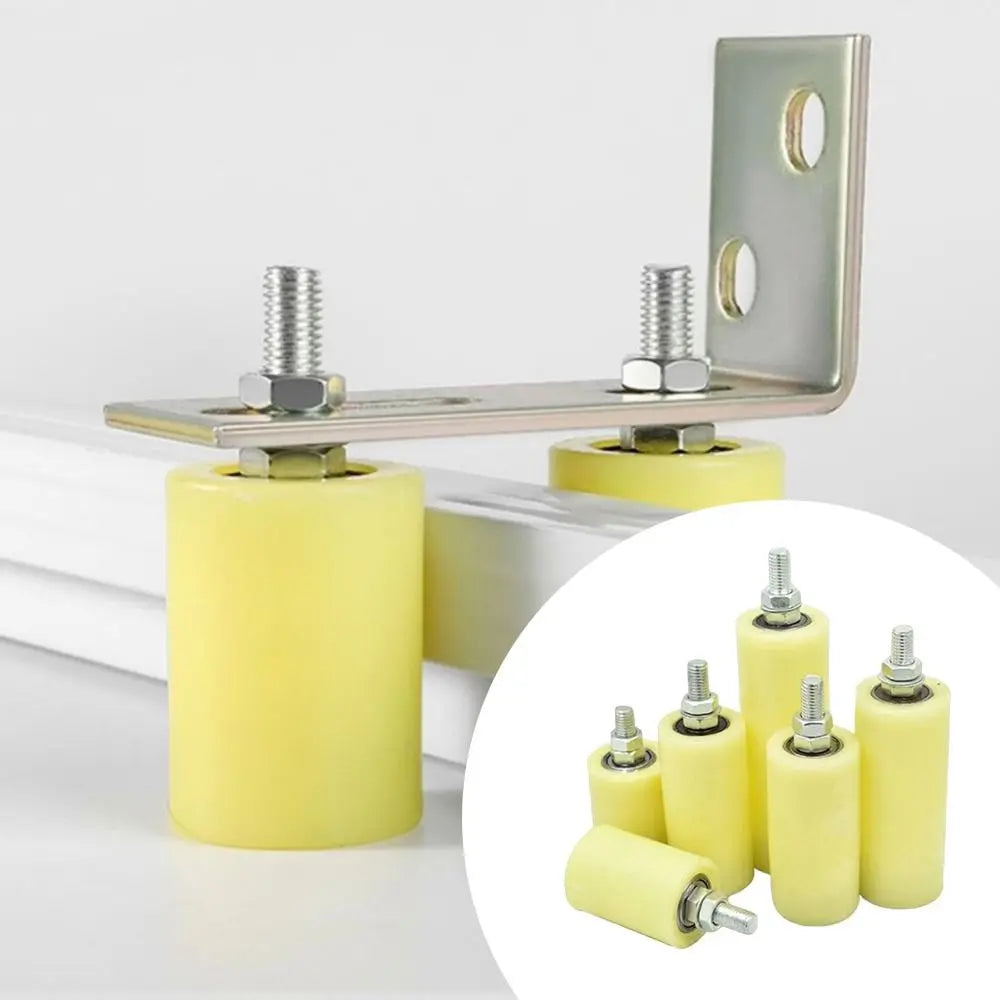 Durable Nylon Slide Gate Guide Roller Plastic Double Bearing Gate Assembly Support Thickened Bearing Guiding Wheels Sliding Gate Quake