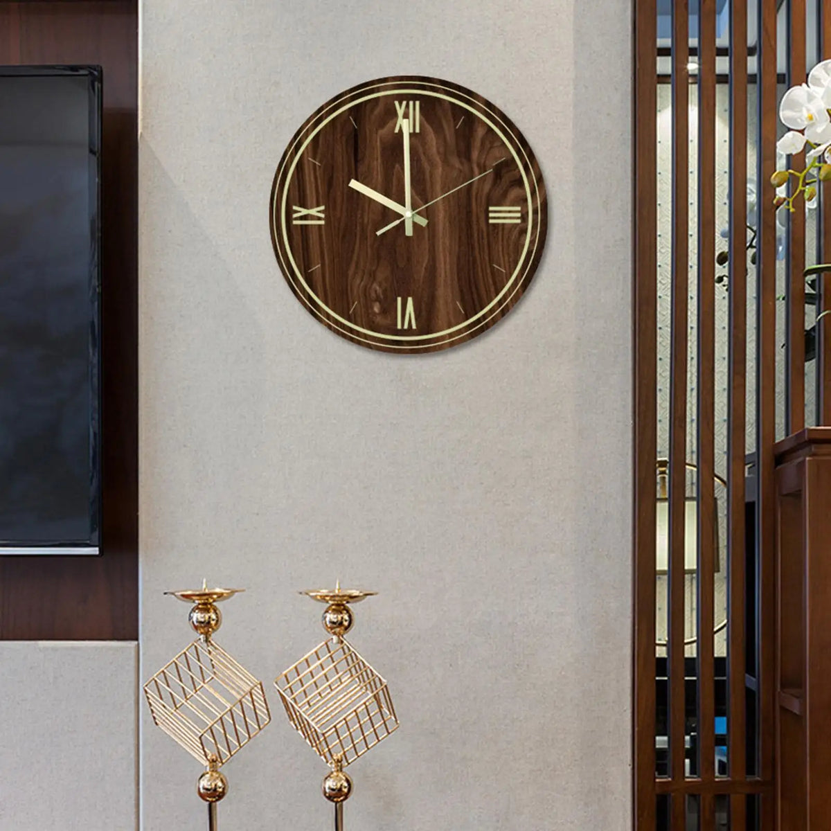 Acrylic Luminous Wall Clock 12 Inch Silent Dark Clocks Battery Operated Bedroom Decor Quake D