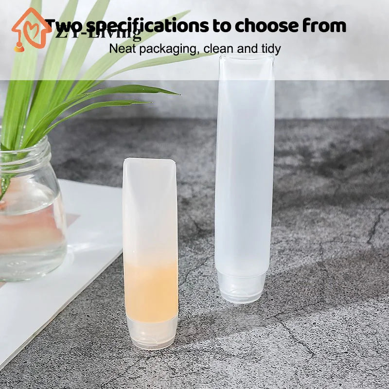 10Pcs 30/50ml Empty Squeeze Tube PE Soft Tubes Facial Cleanser Bottle Cosmetic Packaging Travel Bottle Refillable DIY Container Quake