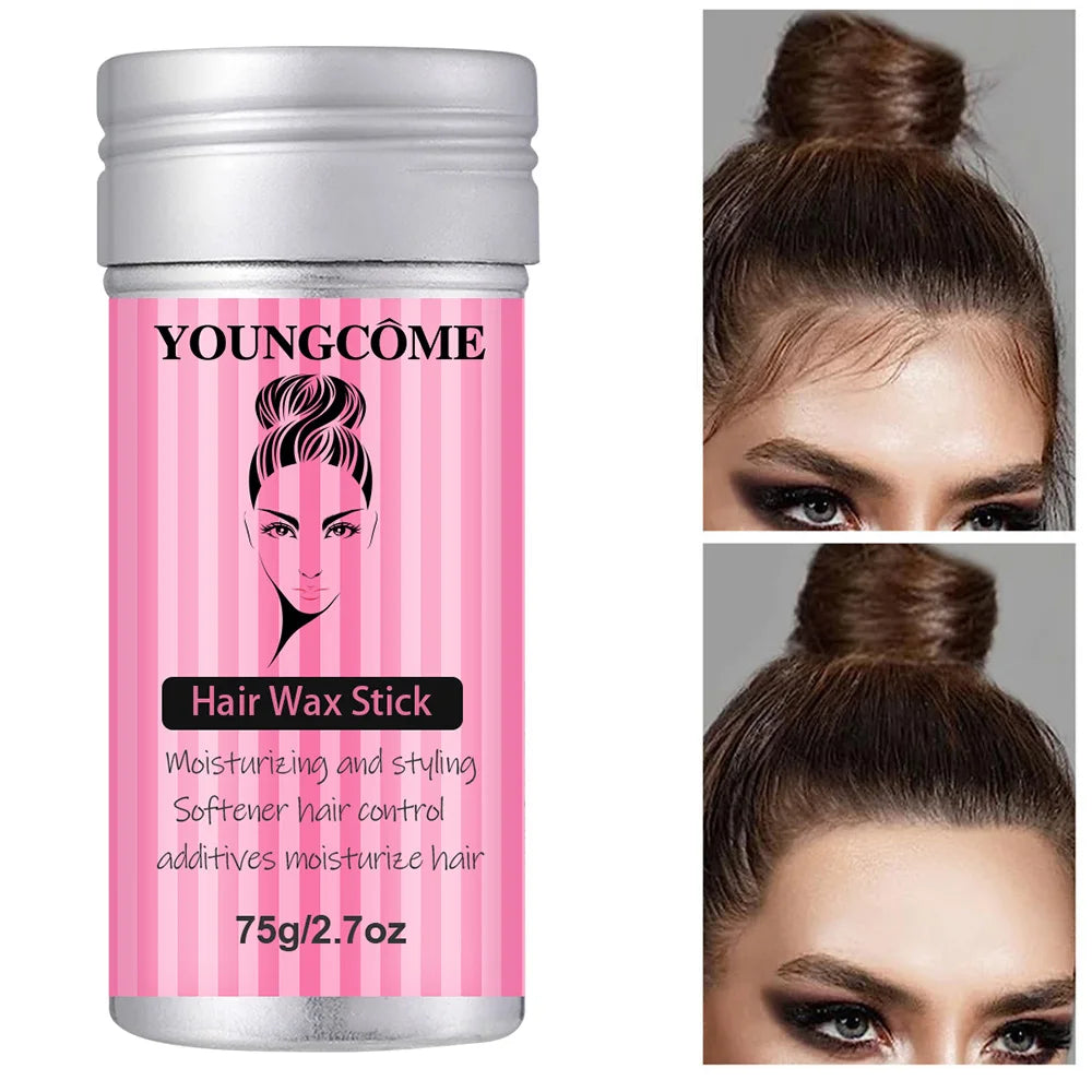  Hair Wax Stick Smooths Frizz Long-Lasting Styling Wax Sticks Non-greasy Smooth Hair Oil Stick for Women Girls Quake
