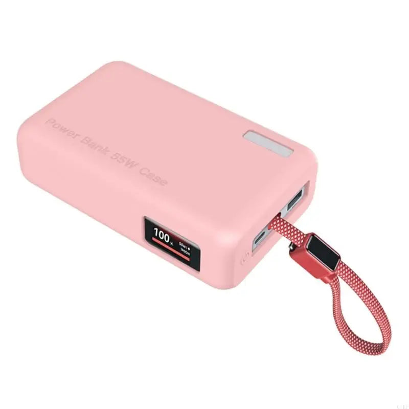 Soft Touches Powerbank Sleeve for 20000Mah 55W PB545 Powerbank Case, Protective Silicone Cover for Commuting K1KF Quake Pink CN