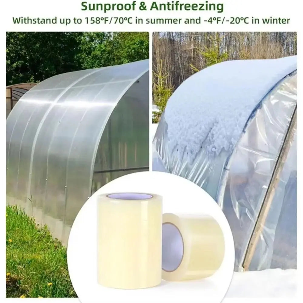 New UV Resistant Film Repair Tape Strong Adhesion Transparent Greenhouse Repair Patch Seaming Plastic Sheeting Tape Quake