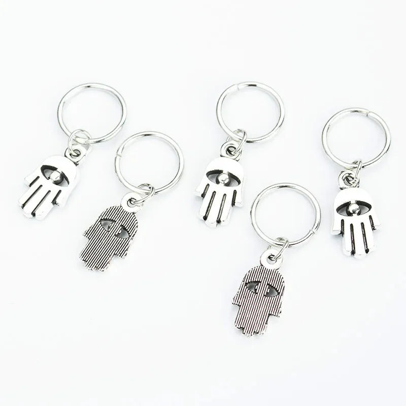 Metal Hair Braiding Rings Dreadlock Beads & Cuffs 5–8 Pcs