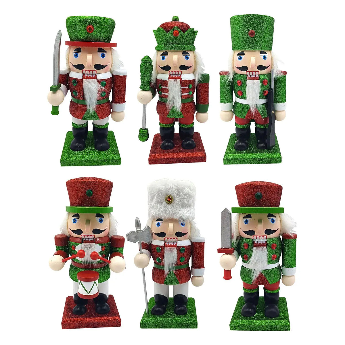 Nutcracker Figurine Traditional Wooden Nutcracker for Holiday Tables Festive Quake