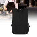 Cobbler Apron Oilproof Waterproof Apron Hairstylist Apron Sleeveless Apron for Art Working Restaurant Crafting Apron Nail Beauty Quake Black