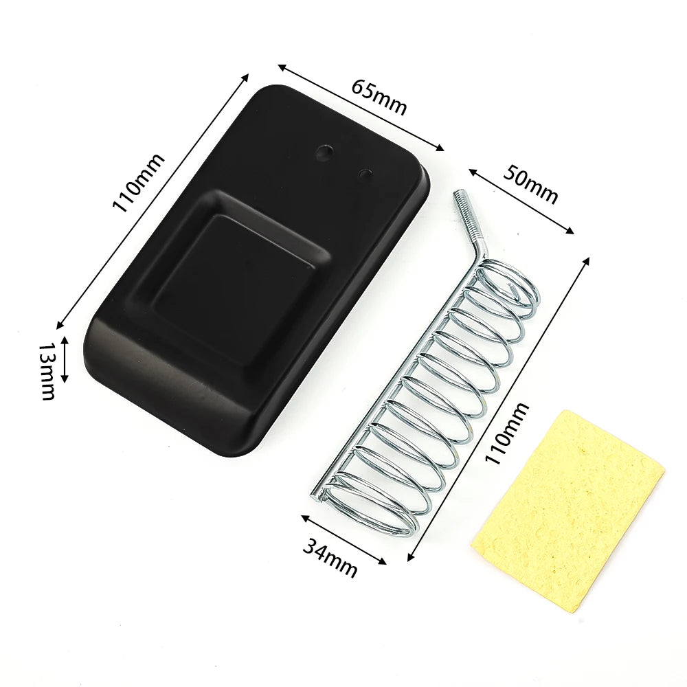 2/1PCS Universal Electric Soldering Iron Stand Holder with Welding Cleaning Sponge Pads Portable Soldering Iron Storage Rack Quake