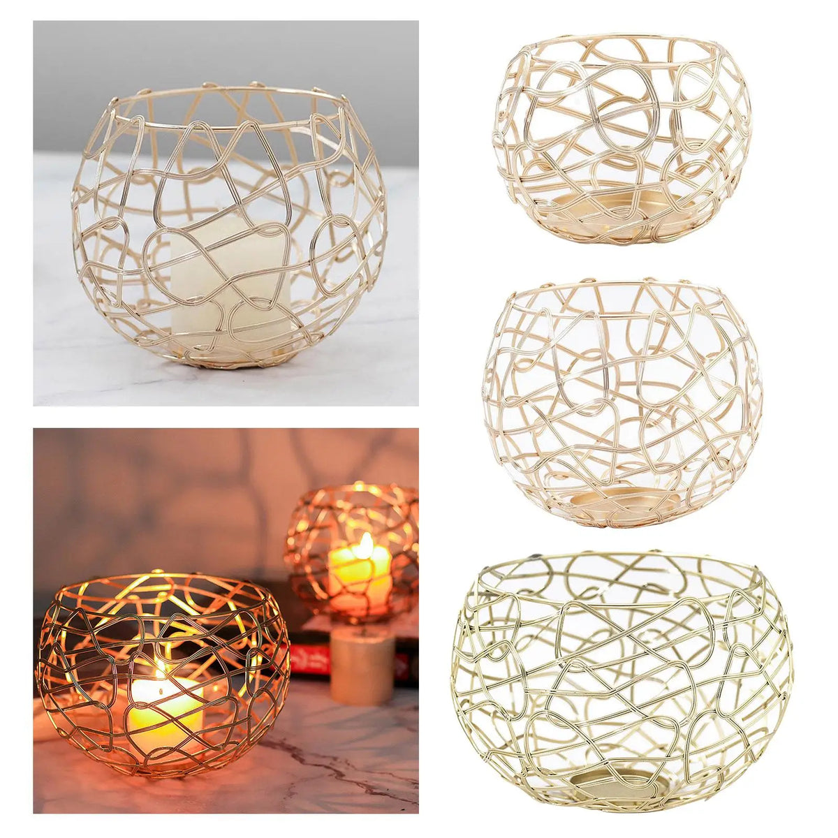 Iron Cone Candle Holder, Light Candle Holders, Pillar Candle Holders Quake