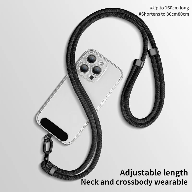 Phone Lanyard Adjustable Detachable Neck Cord Outdoor Universal Crossbody Strap Card Clip for Mobile Phone Case Quake